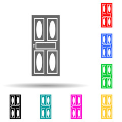 Poster - Entrance door multi color style icon. Simple glyph, flat vector of door icons for ui and ux, website or mobile application
