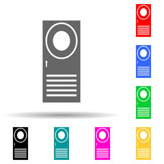 Poster - modern door multi color style icon. Simple glyph, flat vector of door icons for ui and ux, website or mobile application