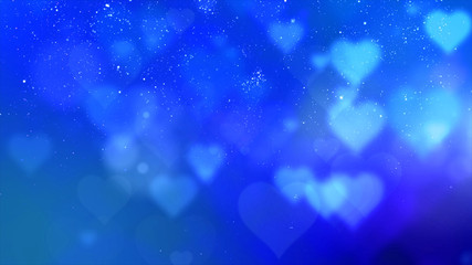 Fototapete - Happy Valentine theme decoration motion particles animation with drop down graphic icons associated with Valentine theme background