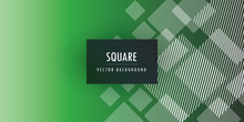 Square Green Geometrical Abstract Background
