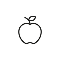 Sticker - Simple apple line icon.