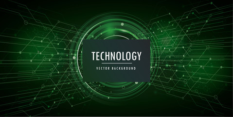 Circle green abstract technology innovation concept vector background