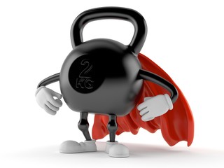 Sticker - Kettlebell character with hero cape