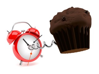 Sticker - Muffin with alarm clock