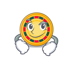 Sticker - Cool roulette mascot character with Smirking face