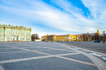 Wall Mural - Winter Palace and Hermitage Museum.  Saint Petersburg. Russia.