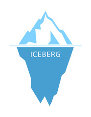 Wall Mural - Iceberg vector logo