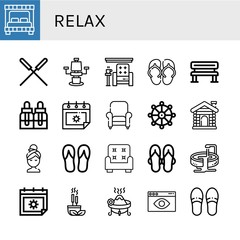 Canvas Print - relax icon set