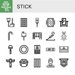 Poster - stick icon set