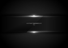Abstract Background Black Glass Panel Glossy With Lighting.