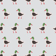 © Doeke - Vintage colored duck background seamless pattern print design