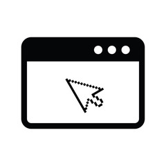 Poster -  browser icon. Webpage icon/ internet icon with arrow sign vector