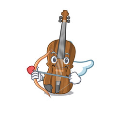 Sticker - Romantic violin Cupid cartoon character with arrow and wings