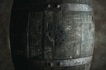 Wall Mural - old barrel - desaturated style image