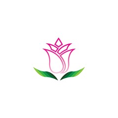 Wall Mural - Vector illustration icon of beautiful tulips with white background