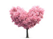 © andreusK - pink valentine blossom tree in heart shape 3D illustration