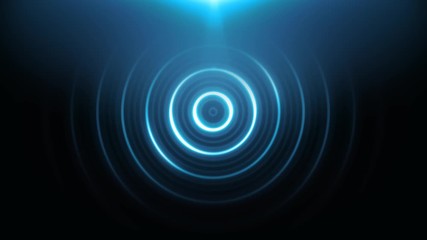 Poster - Abstract Neon Light Shapes Animation Loop/ 4k animation of an abstract seamless looping background with shining neon light geometric shapes scaling and expanding