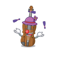 Sticker - Smart violin cartoon character design playing Juggling