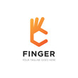 good finger logo, ok with finger icon vector illustration design template