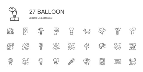 Sticker - balloon icons set