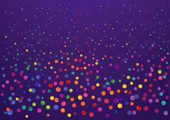 Poster - Colorful circle confetti on violet background