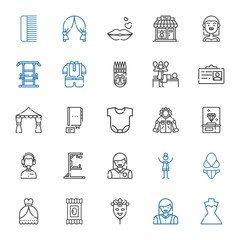 Sticker - woman icons set