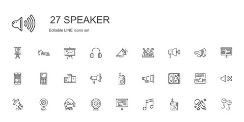 Sticker - speaker icons set