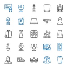 Poster - elegant icons set