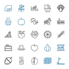 Canvas Print - diet icons set