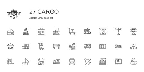 Wall Mural - cargo icons set