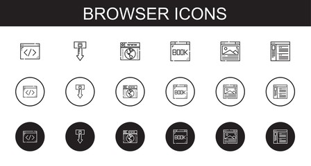 browser icons set