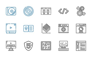 Poster - software icons set