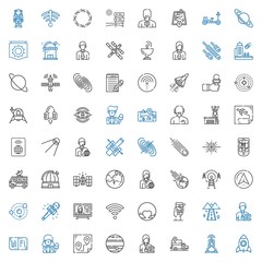 Wall Mural - satellite icons set