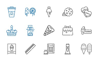 Sticker - chocolate icons set