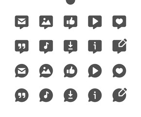 Poster - Messages v5 UI Pixel Perfect Well-crafted Vector Solid Icons 48x48 Ready for 24x24 Grid for Web Graphics and Apps. Simple Minimal Pictogram
