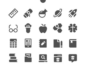 Poster - Education v2 UI Pixel Perfect Well-crafted Vector Solid Icons 48x48 Ready for 24x24 Grid for Web Graphics and Apps. Simple Minimal Pictogram