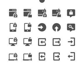 Poster - Login v3 UI Pixel Perfect Well-crafted Vector Solid Icons 48x48 Ready for 24x24 Grid for Web Graphics and Apps. Simple Minimal Pictogram