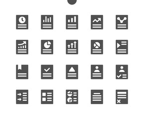 Poster - Report v1 UI Pixel Perfect Well-crafted Vector Solid Icons 48x48 Ready for 24x24 Grid for Web Graphics and Apps. Simple Minimal Pictogram