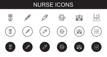 Sticker - nurse icons set