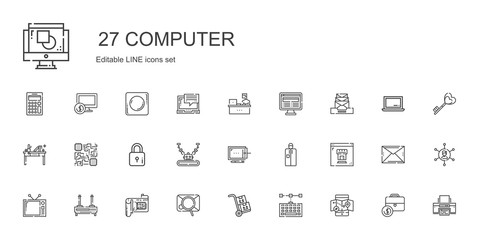 Wall Mural - computer icons set