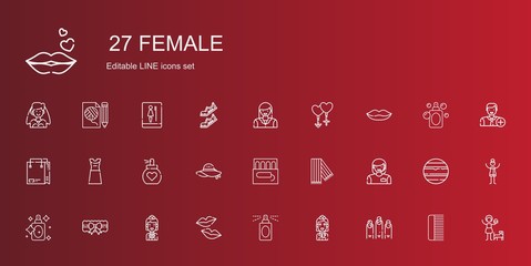 Sticker - female icons set