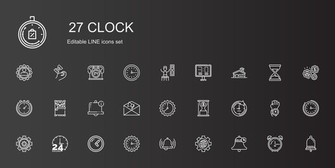 Poster - clock icons set