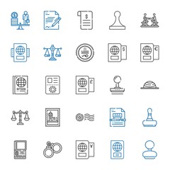 Canvas Print - legal icons set