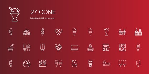 Sticker - cone icons set