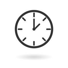 Poster - Clock and watch icon on white background. clock and watch icon symbol sign from modern tools and utensils. Collection for mobile concept