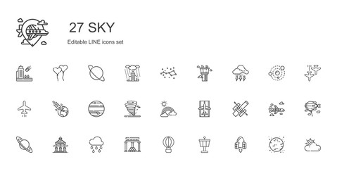 Wall Mural - sky icons set