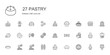pastry icons set