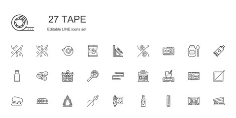 Sticker - tape icons set