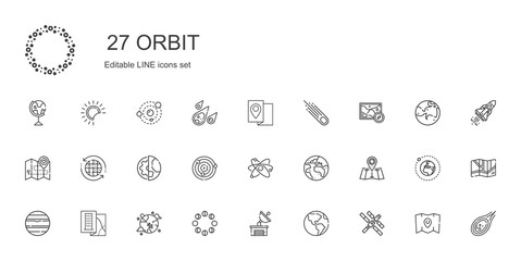 Wall Mural - orbit icons set