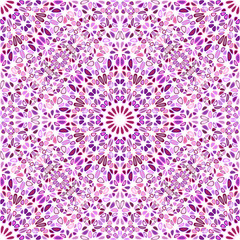 Poster - Seamless geometrical flower mandala ornament pattern background - floral abstract bohemian oriental spiritual vector art graphic design